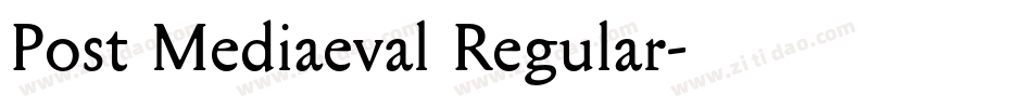 Post Mediaeval Regular字体转换